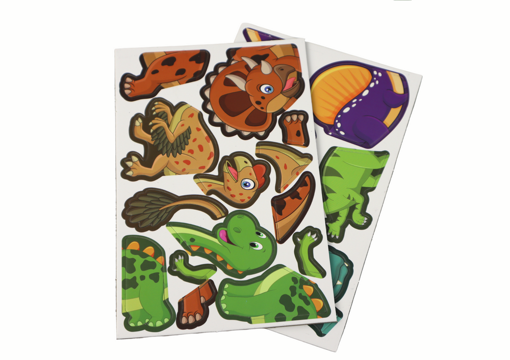 Magnetické puzzle s dinosaury – s kreslicí tabulkou