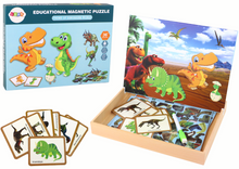 Magnetické puzzle s dinosaury – vzdělávací sada pro děti