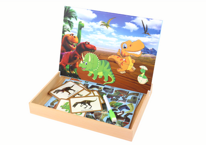 Magnetické puzzle s dinosaury – vzdělávací sada pro děti