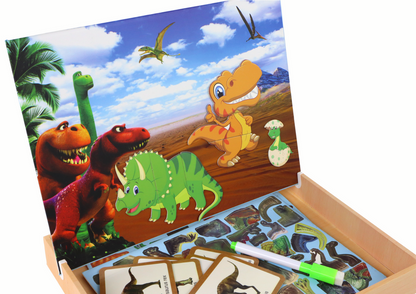 Magnetické puzzle s dinosaury – vzdělávací sada pro děti