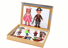 Magnetické puzzle s kreslicí postav – s tabulkou a pisakem