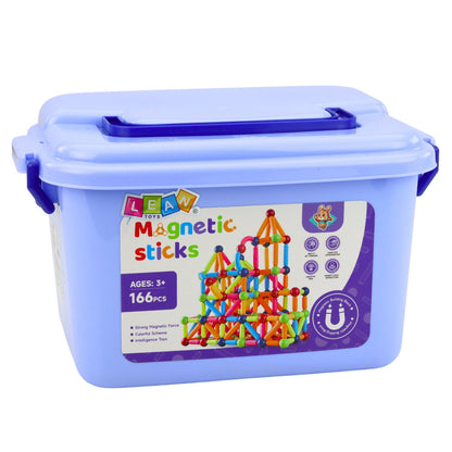 Magnetické stavební kostky 3D 166 dílů v krabici