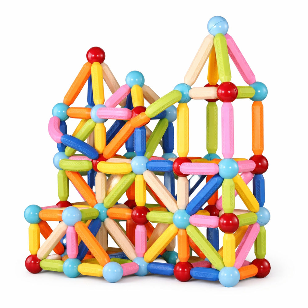 Magnetické stavební kostky 3D 166 dílů v krabici