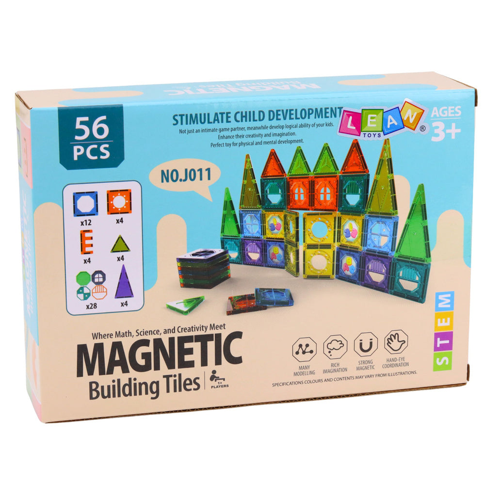 Magnetické stavebnice kostky 3D s barevnými panely 56 ks