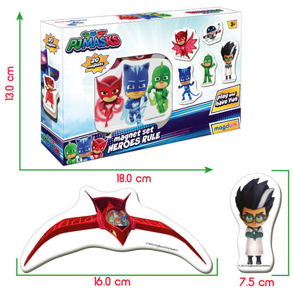 Magnetky PJ Masks Pyžamahrdinové – 20 ks barevné