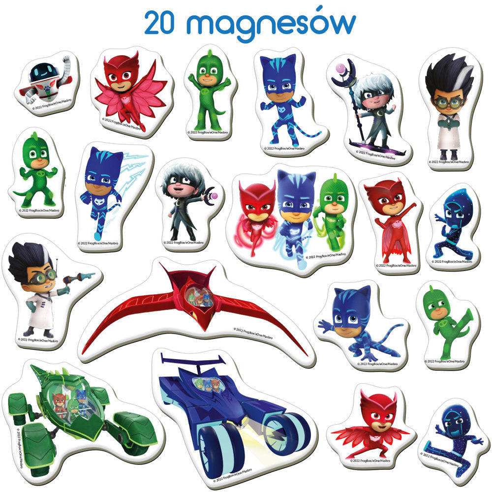 Magnetky PJ Masks Pyžamahrdinové – 20 ks barevné