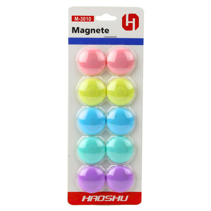 Magnety na magnetickou tabuli – barevné 10ks průměr 3cm