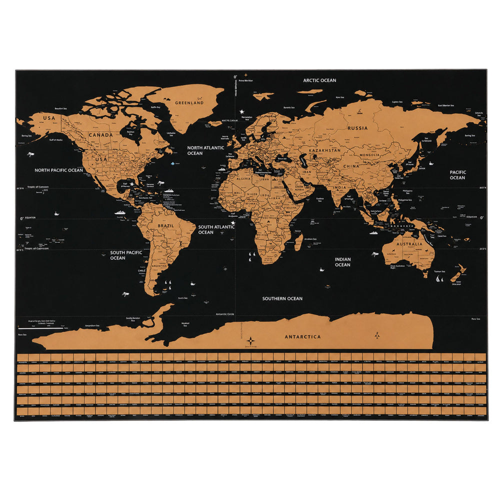 Mapa světa zdrapávací plakát pro cestovatele 82 x 59 cm