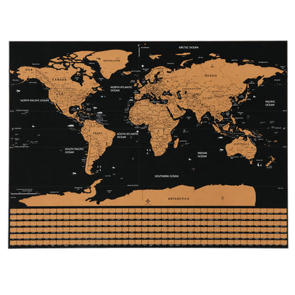 Mapa světa zdrapávací plakát pro cestovatele 82 x 59 cm