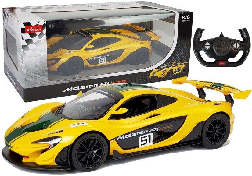 McLaren P1 GTR RC auto na dálkové ovládání žluté 1:14 – Rastar