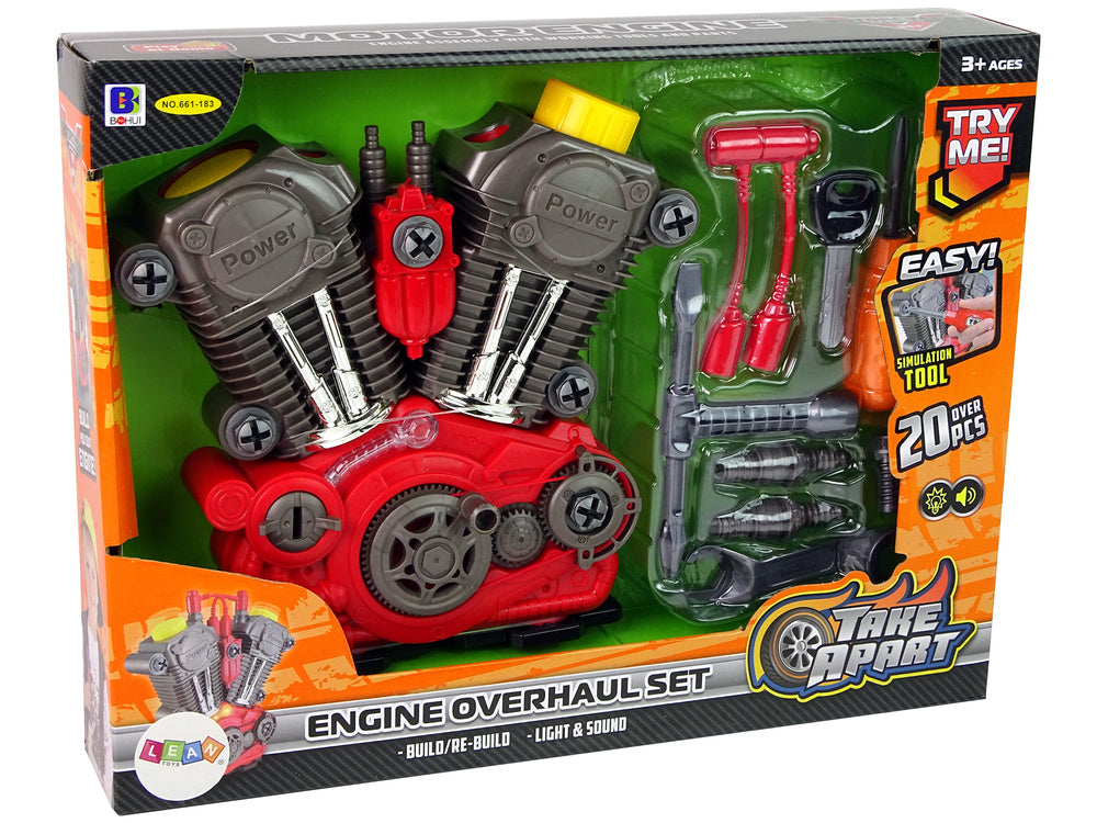 Mechanická stavebnice motor – se světly a zvuky | kutily