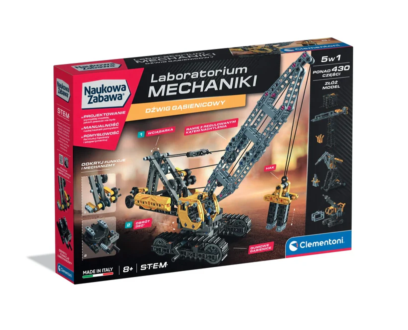Mechanické laboratorium – pásový jeřáb Clementoni 50402