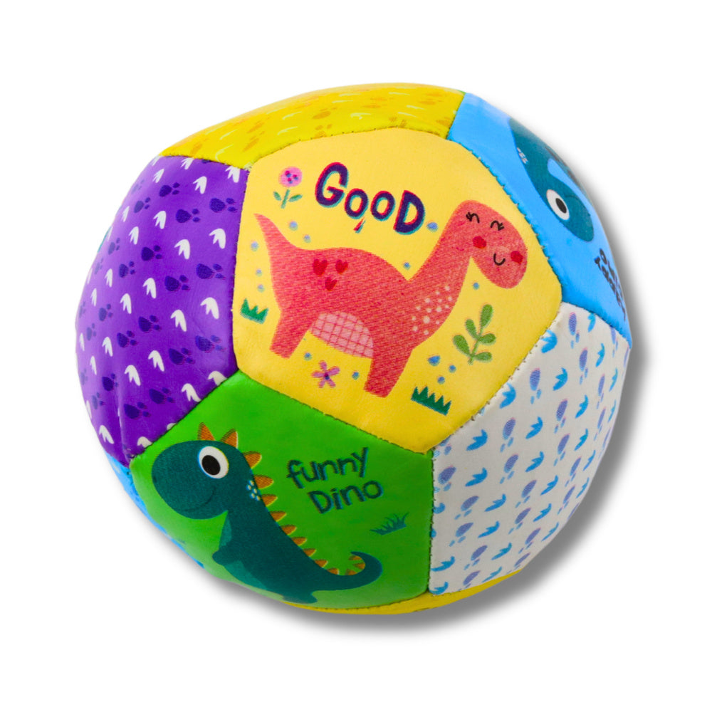 Měkké míčky s dinosaury 9cm – sada 3ks barevné