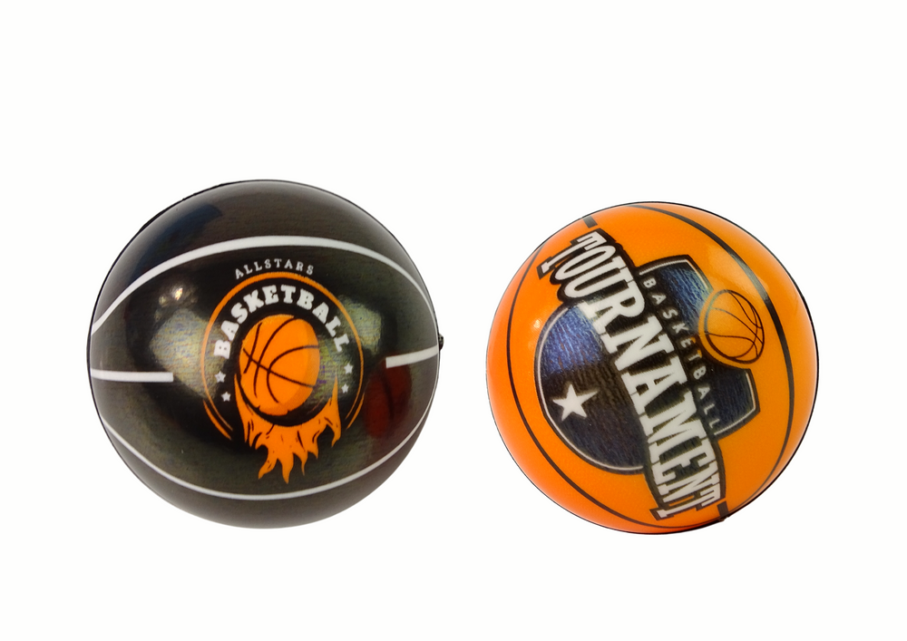 Měkký míček 7 cm pro děti černý oranžový