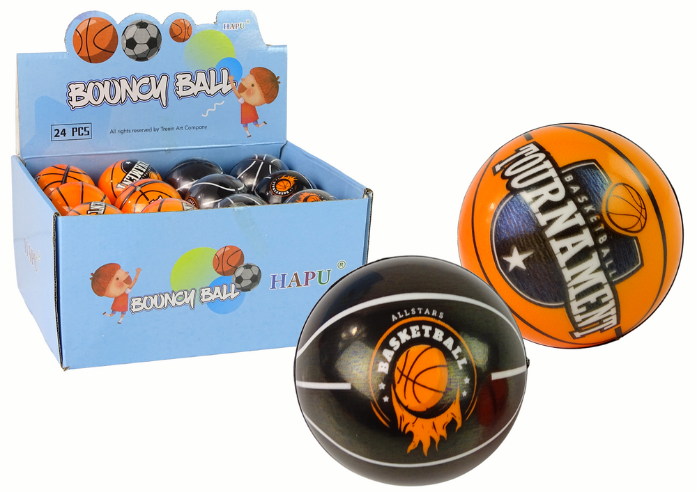 Měkký míček 7 cm pro děti černý oranžový