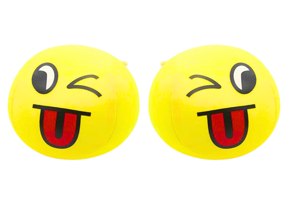 Měkký míček s úsměvem emoji 9cm žlutý