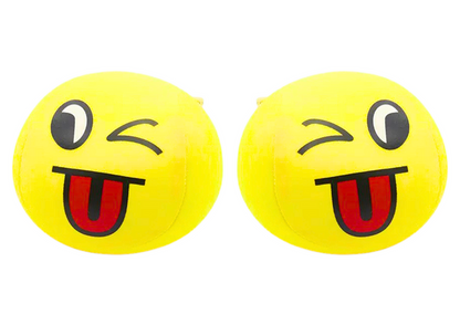 Měkký míček s úsměvem emoji 9cm žlutý