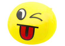 Měkký míček s úsměvem emoji 9cm žlutý