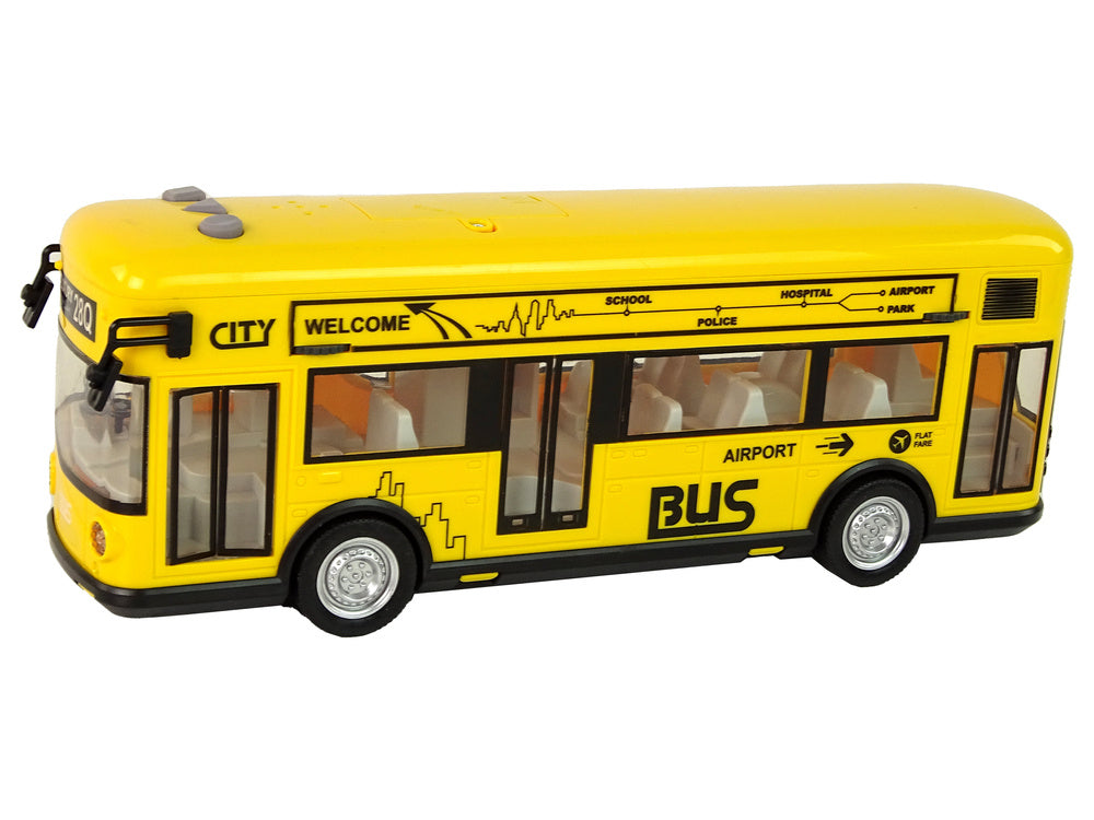 Městský autobus 1:18 – se světly a zvuky | žlutý