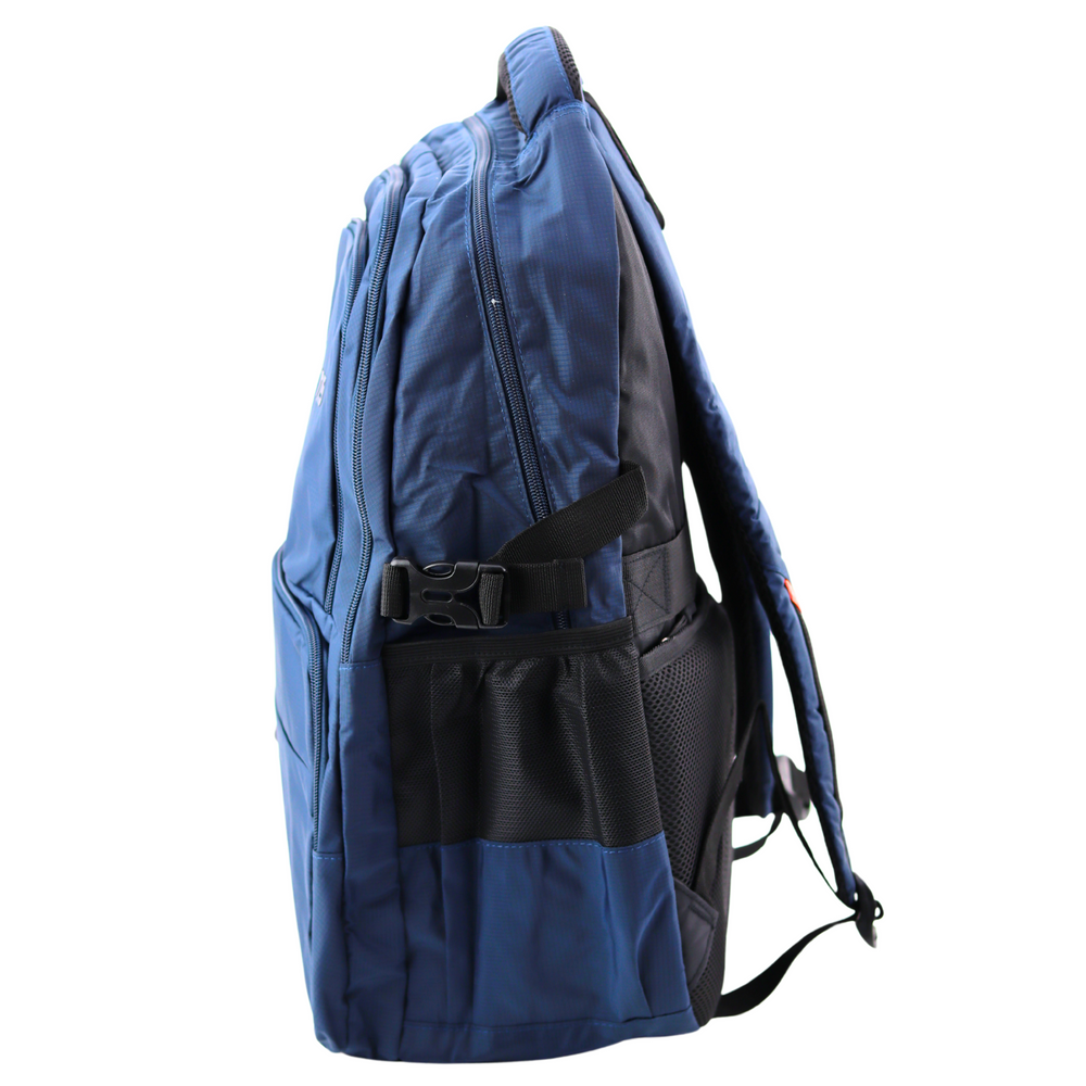 Městský batoh 35L tmavě modrý – 9 kapes funkční 48cm