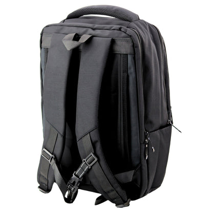 Městský batoh s USB kabelem – černý 26L 45cm | hrudní pás