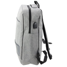 Městský batoh s USB portem – šedý 14L 40cm | s přepážkou