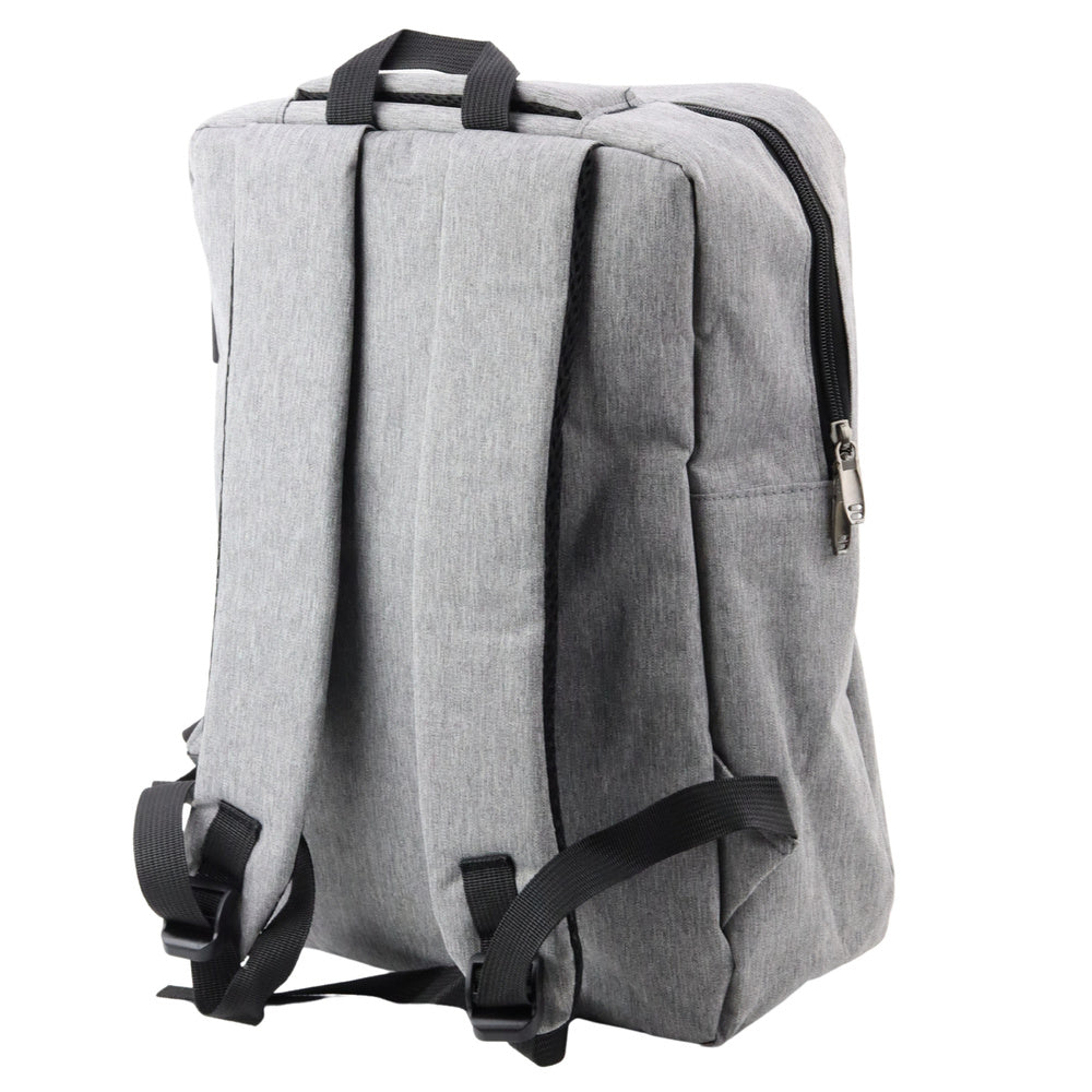 Městský batoh s USB portem – šedý 14L 40cm | s přepážkou