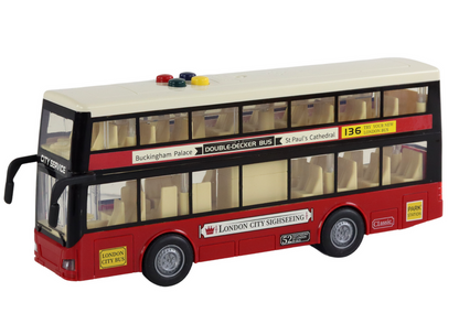 Městský patrový autobus 1:16 – se světly a zvuky | červený