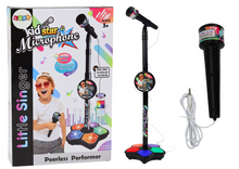 Mikrofon se stojanem pro děti – karaoke s nastavitelnými světly