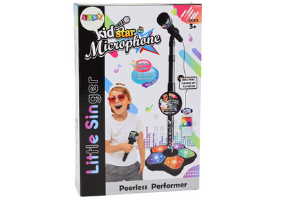 Mikrofon se stojanem pro děti – karaoke s nastavitelnými světly