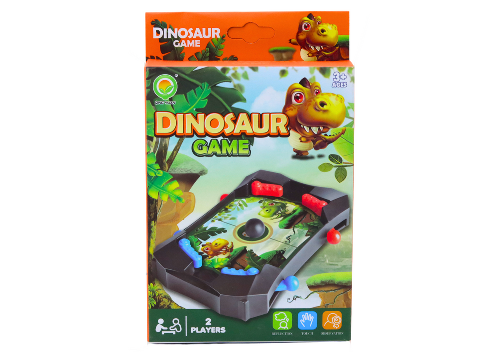 Mini arkádová hra s dinosaurem a míčkem – bílá