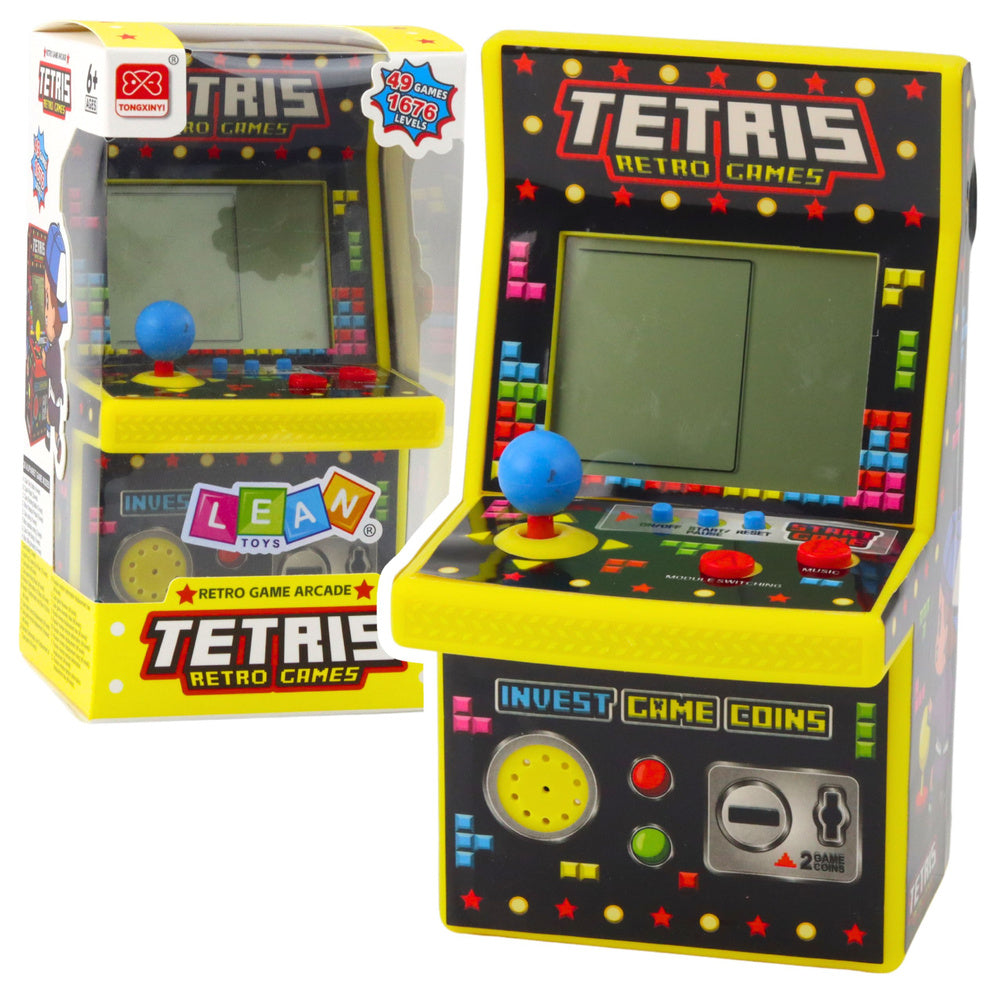Mini herní automat Tetris – 49 her 1676 úrovní | žlutý