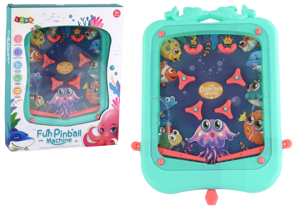 Mini Pinball obratnostní hra s kuličkou – zelená