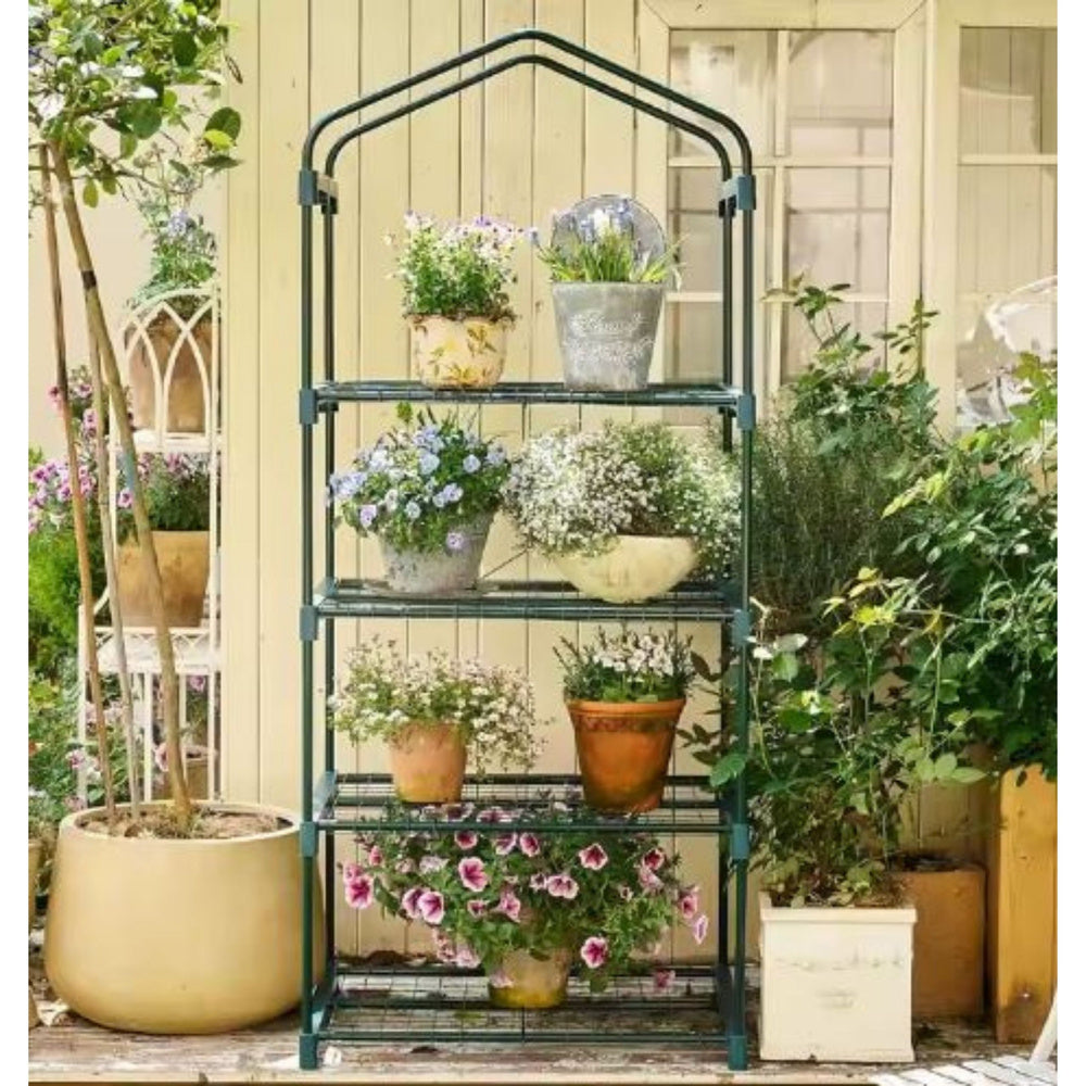 Mini skleník balkonový se 4 policemi – PVC 69x49x157cm