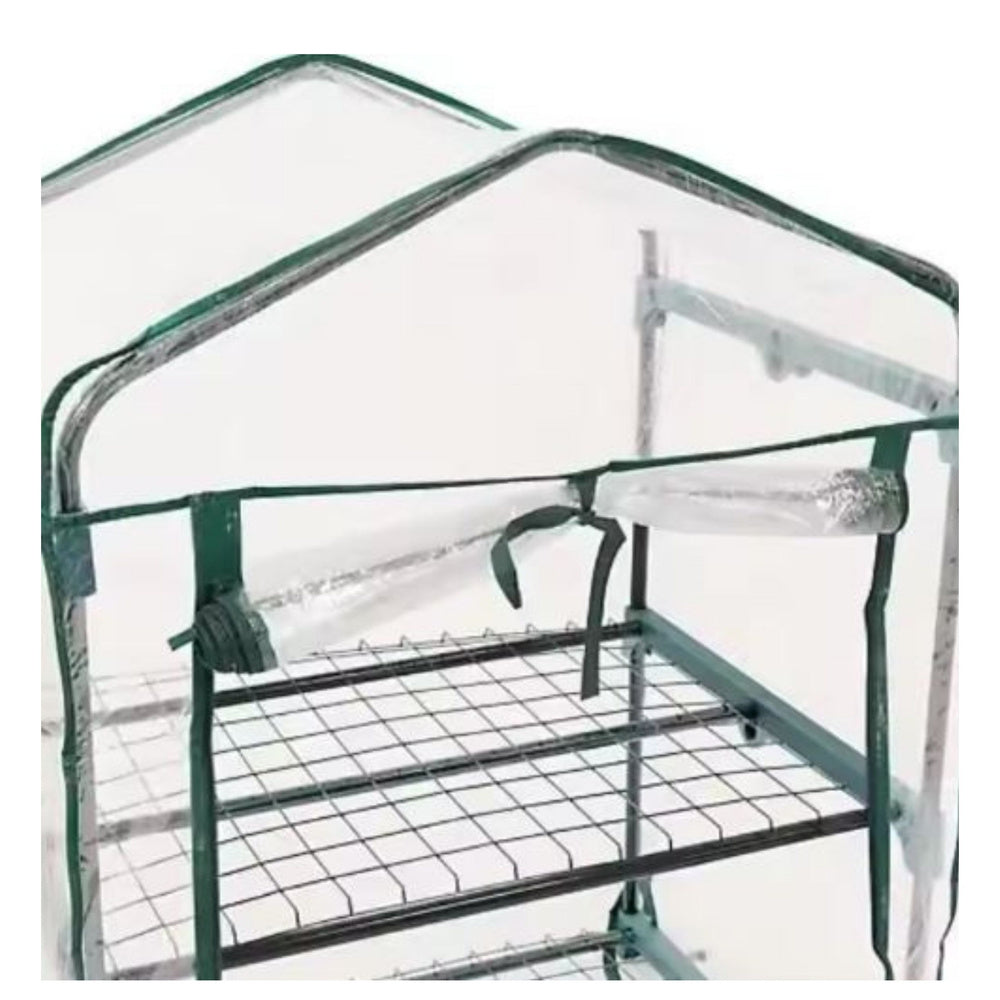 Mini skleník balkonový se 4 policemi – PVC 69x49x157cm
