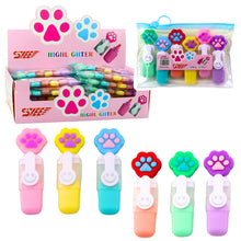 Mini zvýrazňovače s tlapkou – 6ks pouzdro 8cm | neonové