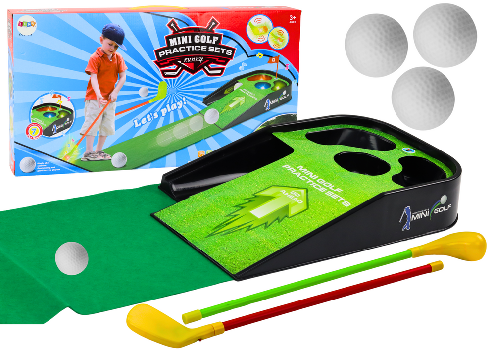 Minigolf set s elektronickými zvuky a světly pro děti od 3 let