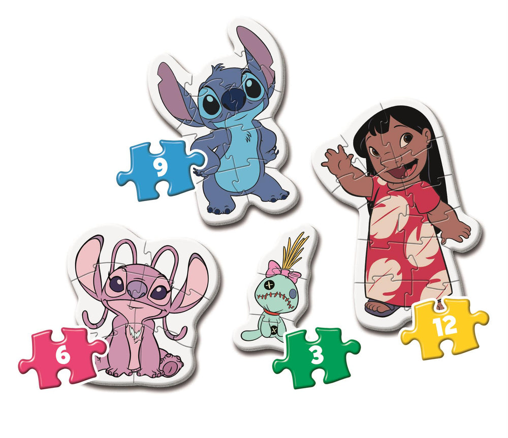 Moje první puzzle 3-6-9-12 dílků Stitch – Clementoni