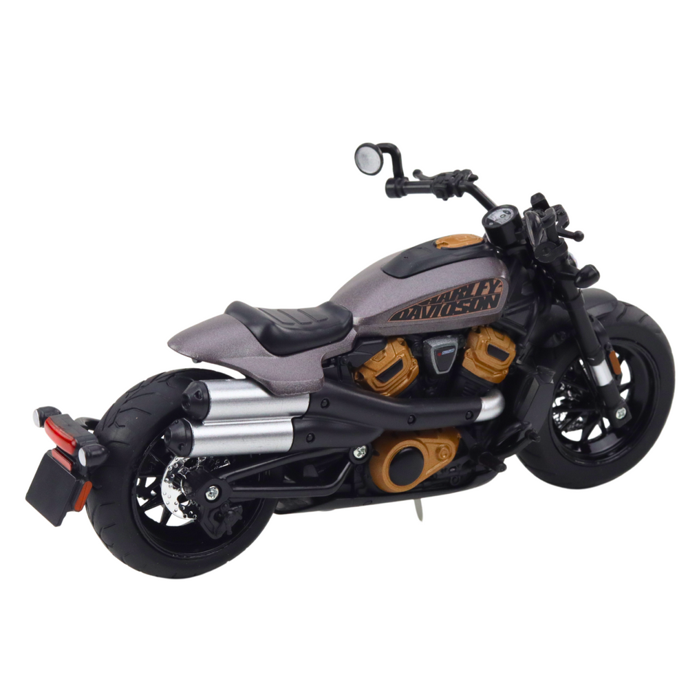 Motocykl Chopper kovový 1:12 – se světly a zvuky | černý