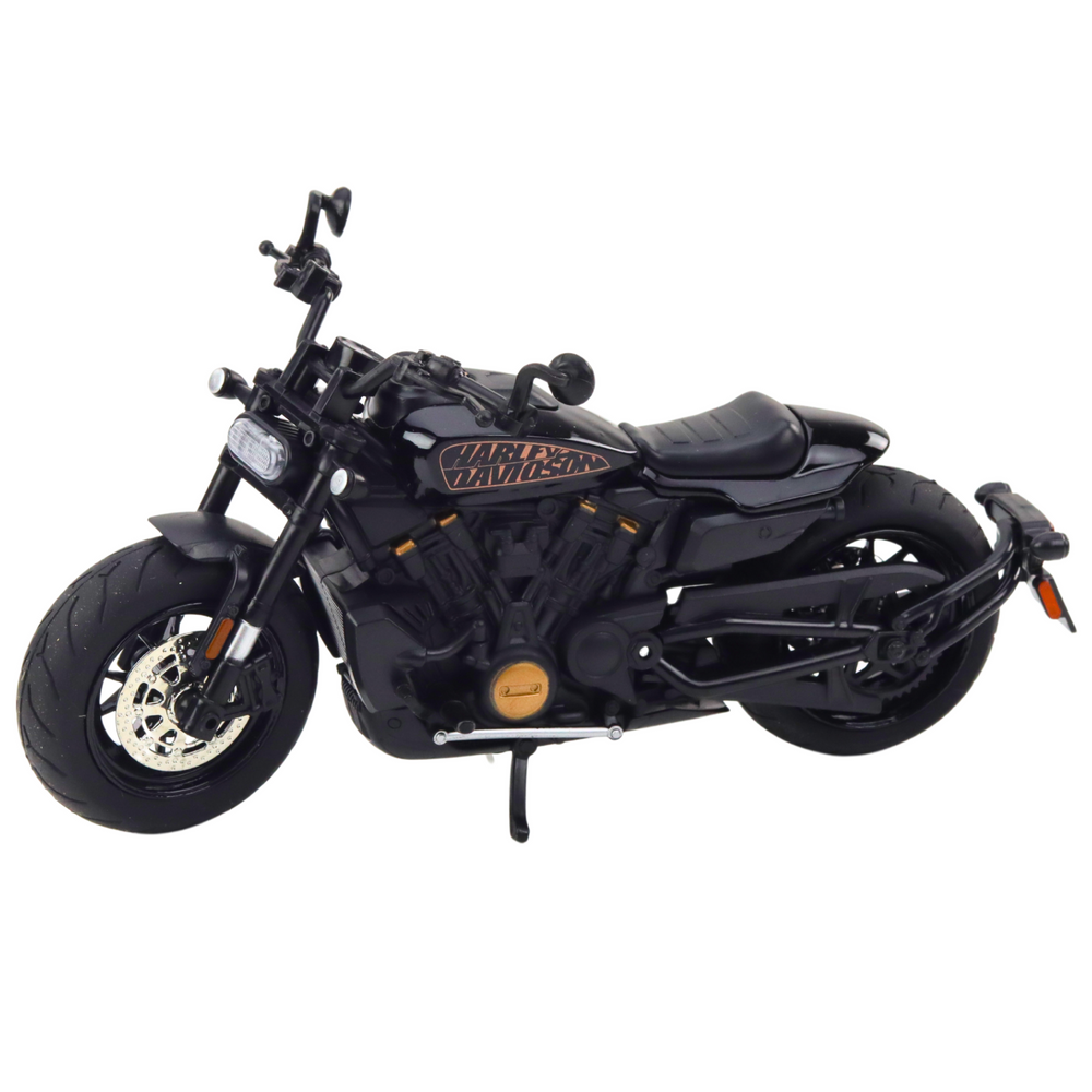 Motocykl Chopper kovový 1:12 – se světly a zvuky | černý