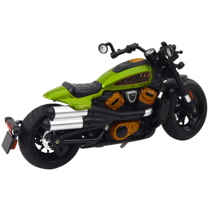 Motocykl Chopper kovový 1:12 – se světly a zvuky | černý