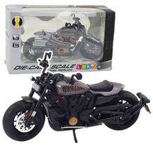 Motocykl Chopper kovový 1:12 – se světly a zvuky | černý