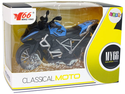 Motocykl GT 1:14 – pull back zvuky a světla | modrý