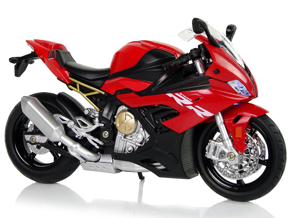 Motocykl model se zvuky a světly BMW S1000RR červený