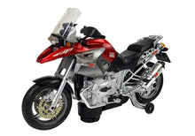 Motocykl na baterie se světly a zvuky červený