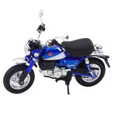 Motocykl retro kovový se světly – 1:12 modrý | model