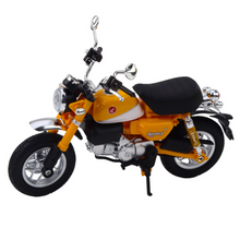 Motocykl retro kovový se světly – 1:12 žlutý | model