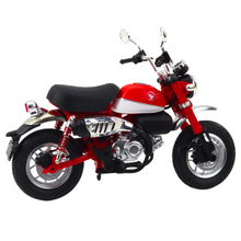 Motocykl retro kovový se světly – červený 1:12 | model