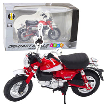 Motocykl retro kovový se světly – červený 1:12 | model