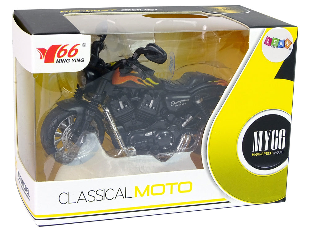 Motocykl se zvuky a světly 1:14 – pull back | Champion černý